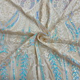 Stretch Sequins Fabric Alina Damask