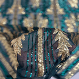 Stretch Sequins Fabric Alina Damask
