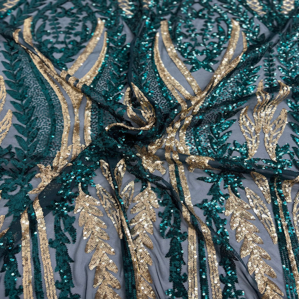Stretch Sequins Fabric Alina Damask