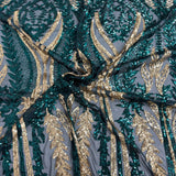 Stretch Sequins Fabric Alina Damask