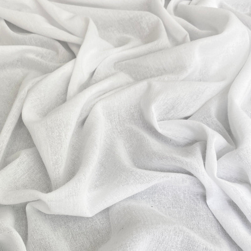 White Crinkle Cotton Gauze