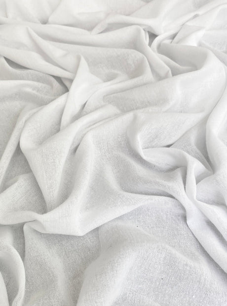 White Crinkle Cotton Gauze