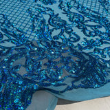 Stretch Sequins Fabric Luna Sequin Mesh