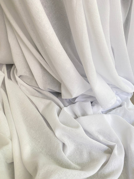White Crinkle Cotton Gauze