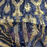 Stretch Sequins Fabric Alina Damask
