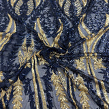 Stretch Sequins Fabric Alina Damask