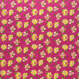 Plumeria Clusters Poly Cotton Fabric - Floral Print, 45" Width (1 Yard)