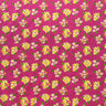 Plumeria Clusters Poly Cotton Fabric - Floral Print, Artic Blue/Navy/Pink, 45" Width (1 Yard)