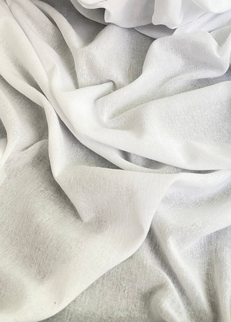White Crinkle Cotton Gauze