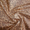 Leopard Hologram Poly Spandex Fabric 60" Dark Brown Gold-3