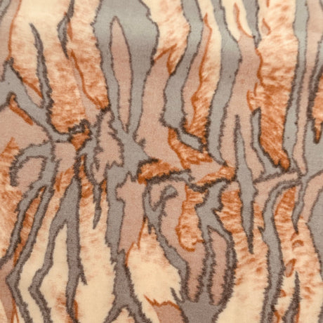 Polyester Spandex Zebra Hologram Fabric 60" Brown