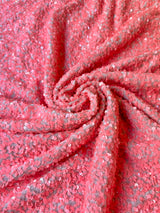 Sequin on Velvet Salmon Pink