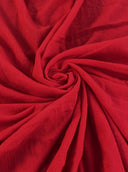 Red Crinkle Cotton Gauze