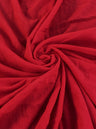 Red Crinkle Cotton Gauze
