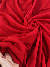 Red Crinkle Cotton Gauze