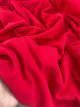 Red Crinkle Cotton Gauze