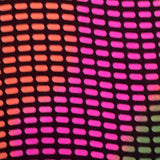 Nylon Spandex Metallic Neon Square Trans Sequin Fabric, 60" Wide, Multi Color