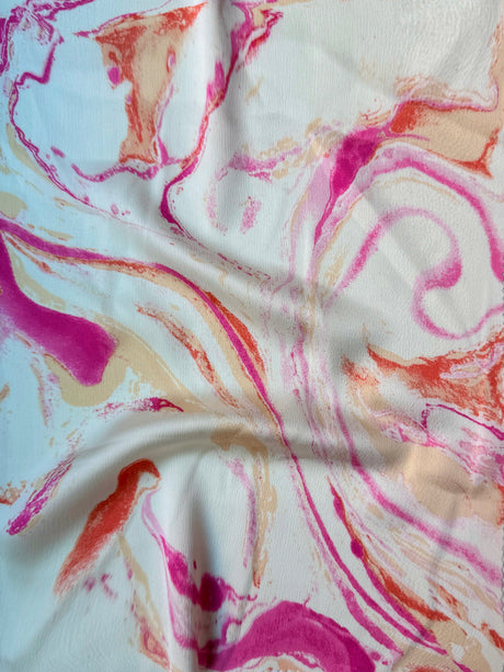 Printed Satin Marble Pink