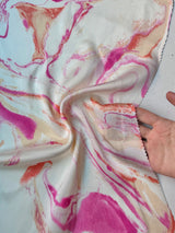 Printed Satin Marble Pink