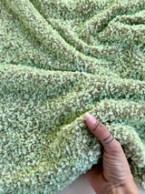 Stretch Sequin on Velvet Pistachio Green