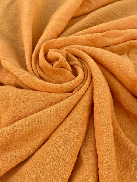 Mustard Crinkle Cotton Gauze