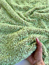 Stretch Sequin on Velvet Pistachio Green