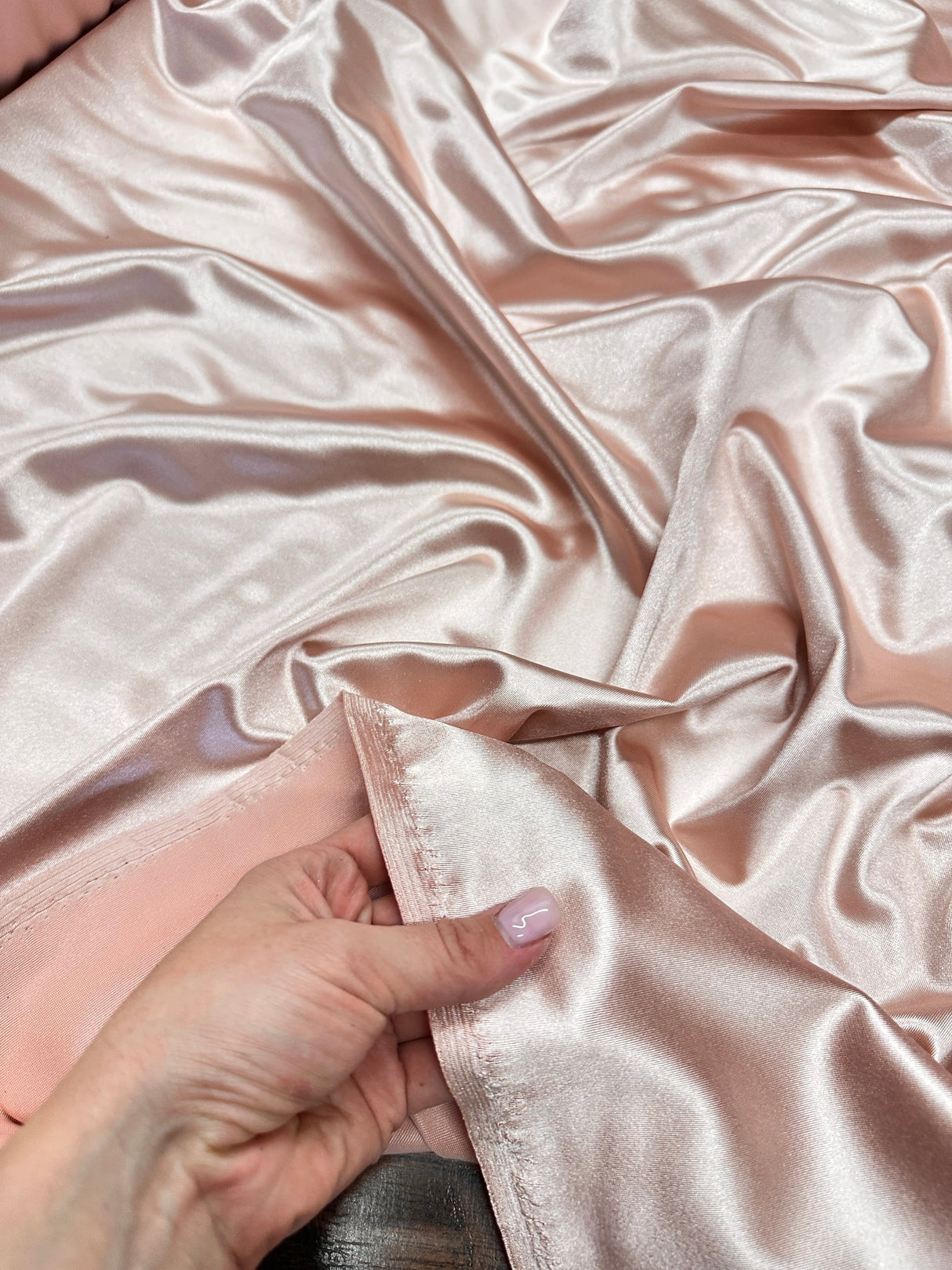 Shiny Nylon Spandex Blush