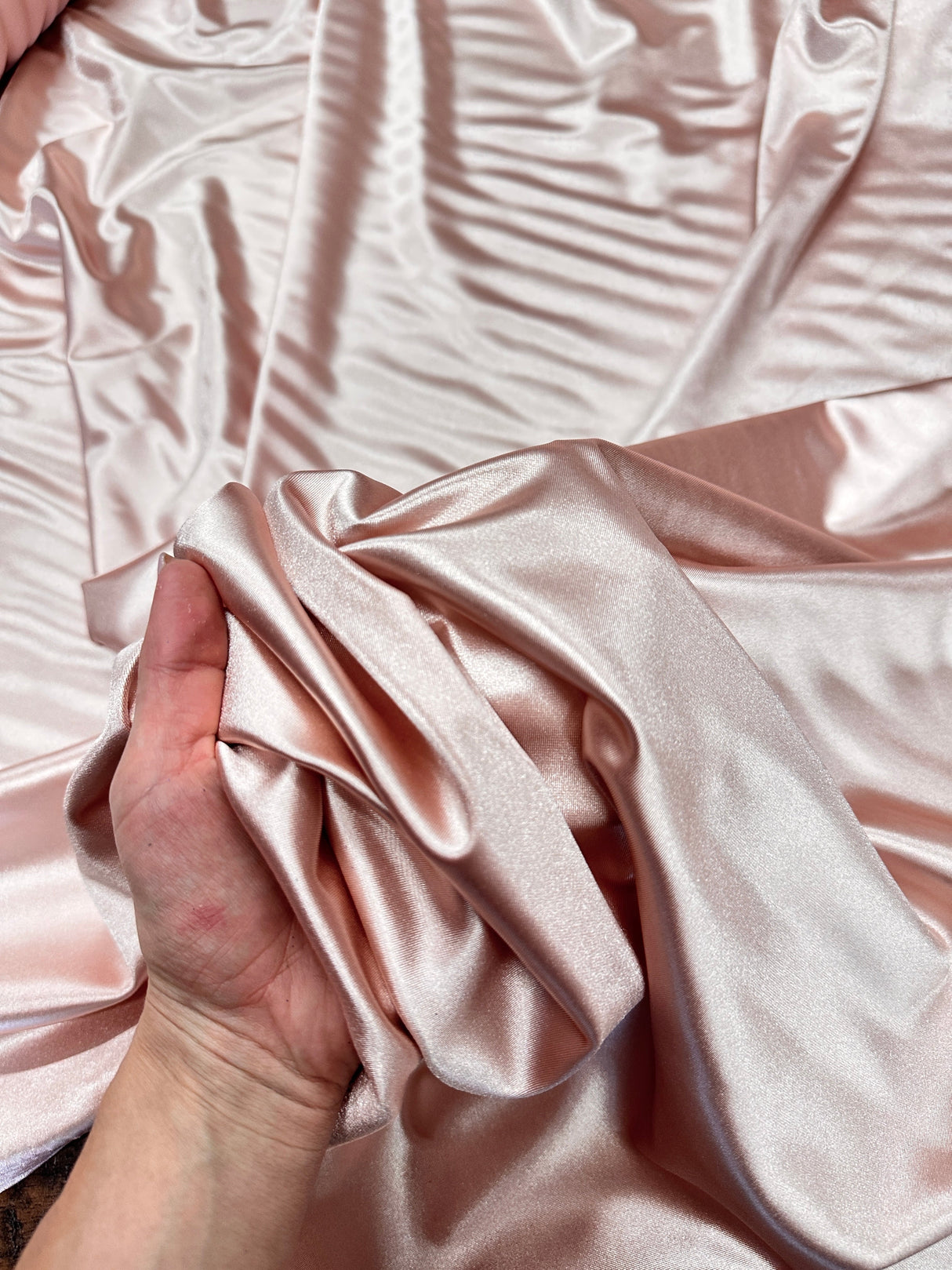 Shiny Nylon Spandex Blush