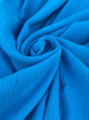 Turquoise Crinkle Cotton Gauze