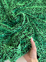 Green Sequin on Black Velvet
