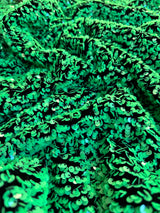 Green Sequin on Black Velvet