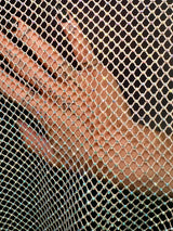Rhinestone Diamond Fishnet Mesh Champagne