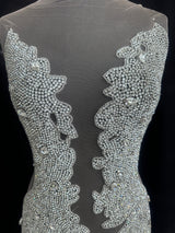 Silver Rhinestone Bodice Appliqué