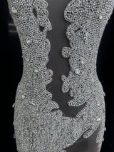 Silver Rhinestone Bodice Appliqué
