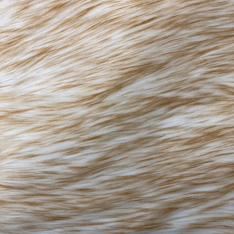 Frost Tipped Husky Faux Fur Fabric - Beige, Black, Brown, Gold, 60" Width, 2" Pile Length (1 Yard)