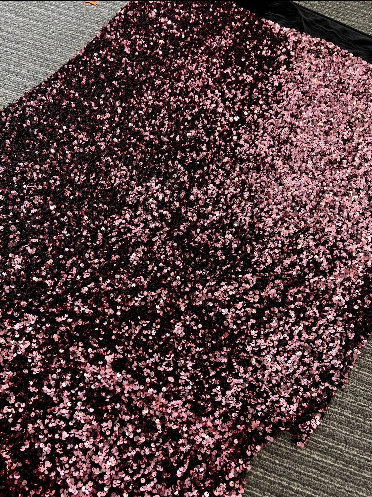 Stretch Sequin Velvet Burgundy