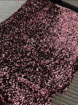 Stretch Sequin Velvet Burgundy