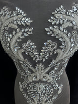 Silver Rhinestone Bodice Appliqué
