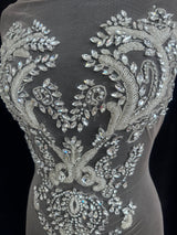 Silver Rhinestone Bodice Appliqué