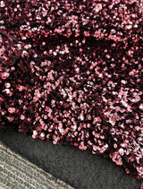 Stretch Sequin Velvet Burgundy