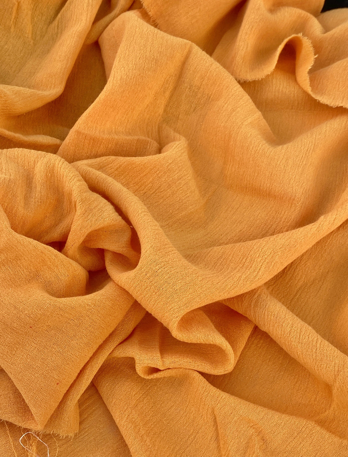 Mustard Crinkle Cotton Gauze