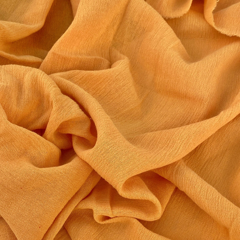 Mustard Crinkle Cotton Gauze