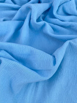 Baby Blue Crinkle Cotton Gauze