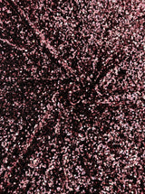 Stretch Sequin Velvet Burgundy