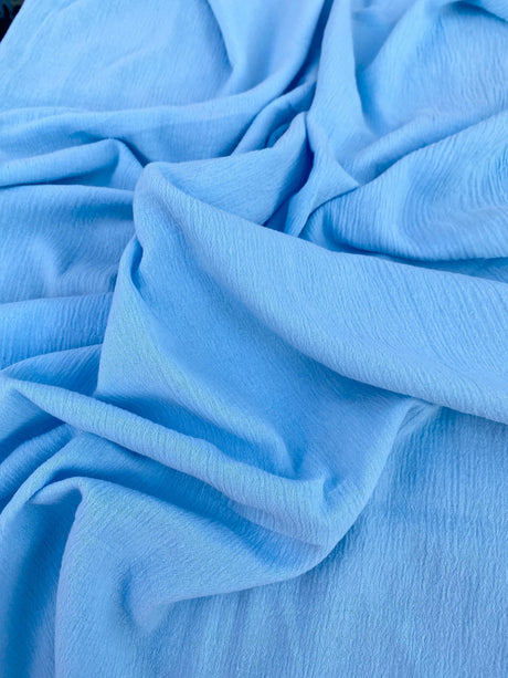 Baby Blue Crinkle Cotton Gauze