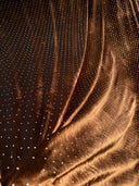 New Studded Velvet Polyester Spandex Fabric - Studded Velvet, Red, Green, Midnight Blue, Black, Brown, 58-60" Width