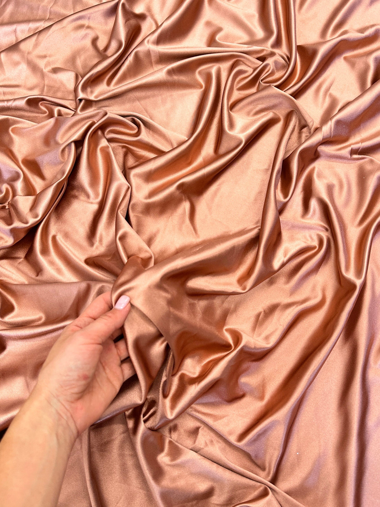 Shiny Nylon Spandex Rusty Rose