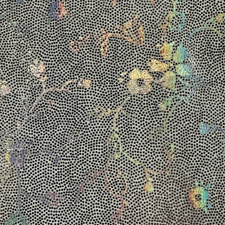 Nylon Spandex Foggy Flower Foil Fabric 60"