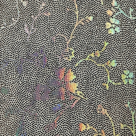 Nylon Spandex Foggy Flower Foil Fabric 60"