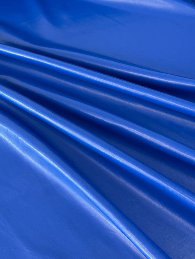Stretch Faux Leather Royal Blue